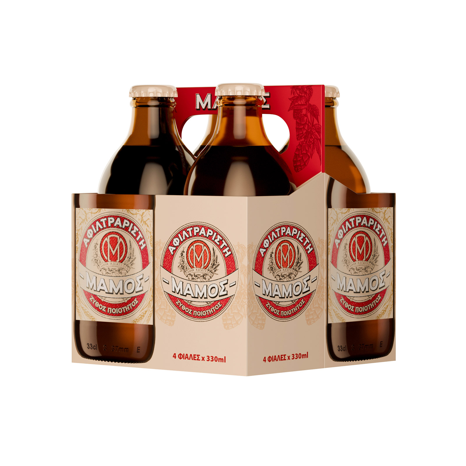 Μάμος μπίρα αφιλτράριστη 4x330ml εικόνα 1