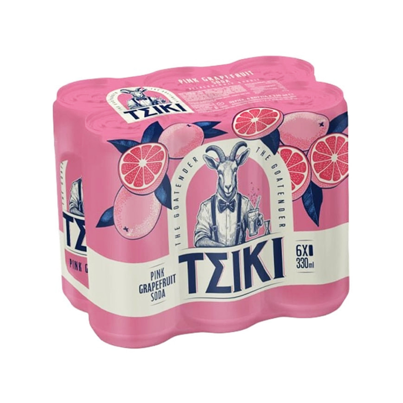 Τσικι Pink grapefruit soda αναψυκτικό 6x330ml εικόνα 1