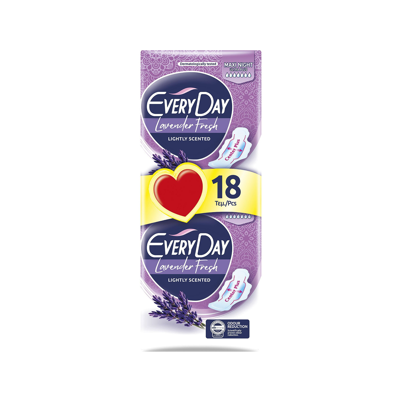 Everyday Fresh σερβιέτες maxi night/ ultra plus με φτερά 18τεμ εικόνα 1