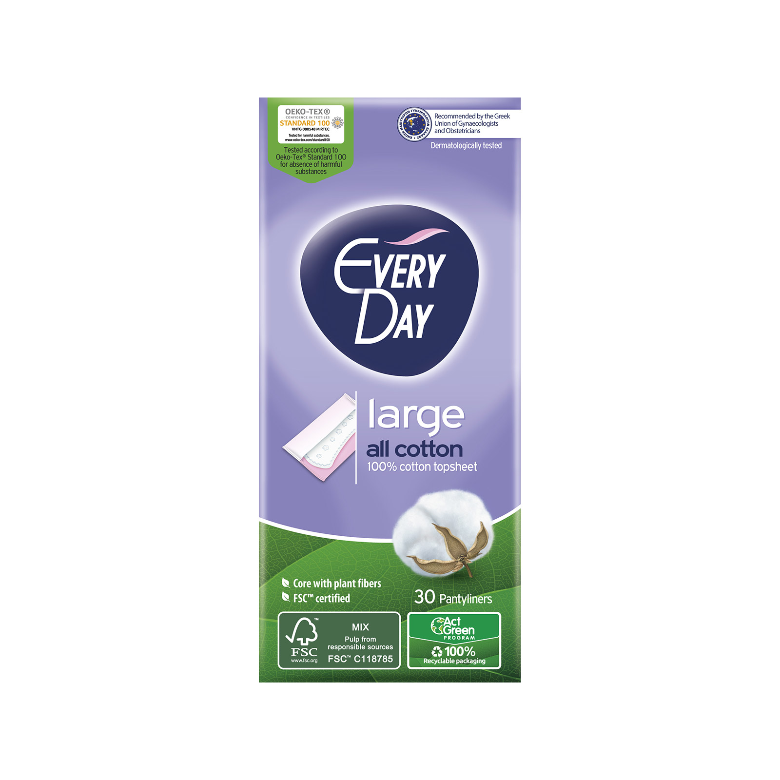 Everyday All cotton σερβιετάκια large 30τεμ εικόνα 1