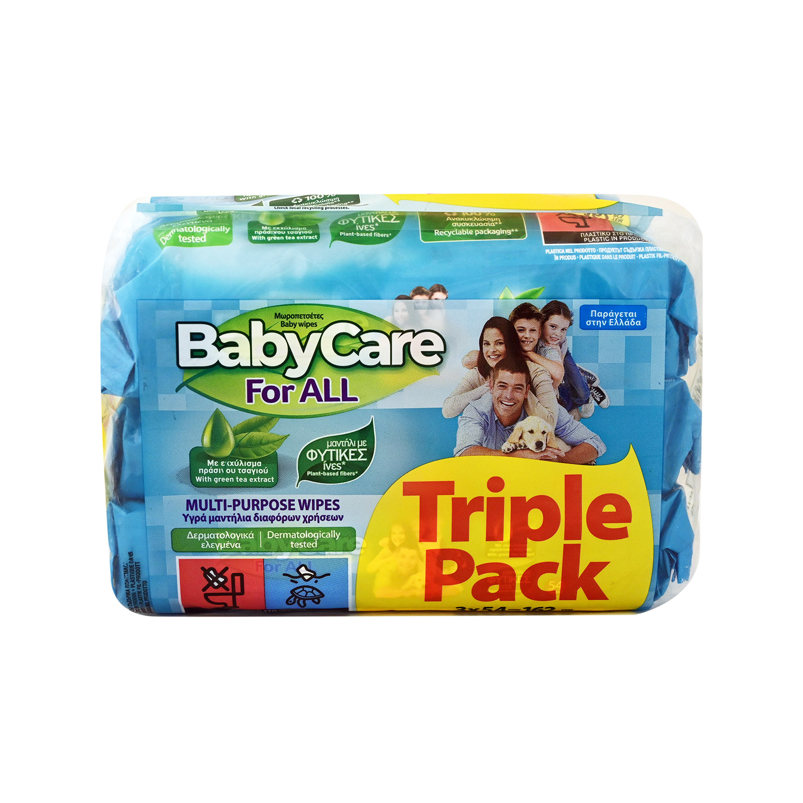 Babycare For all μωροπετσέτες 3x54τεμ εικόνα 1