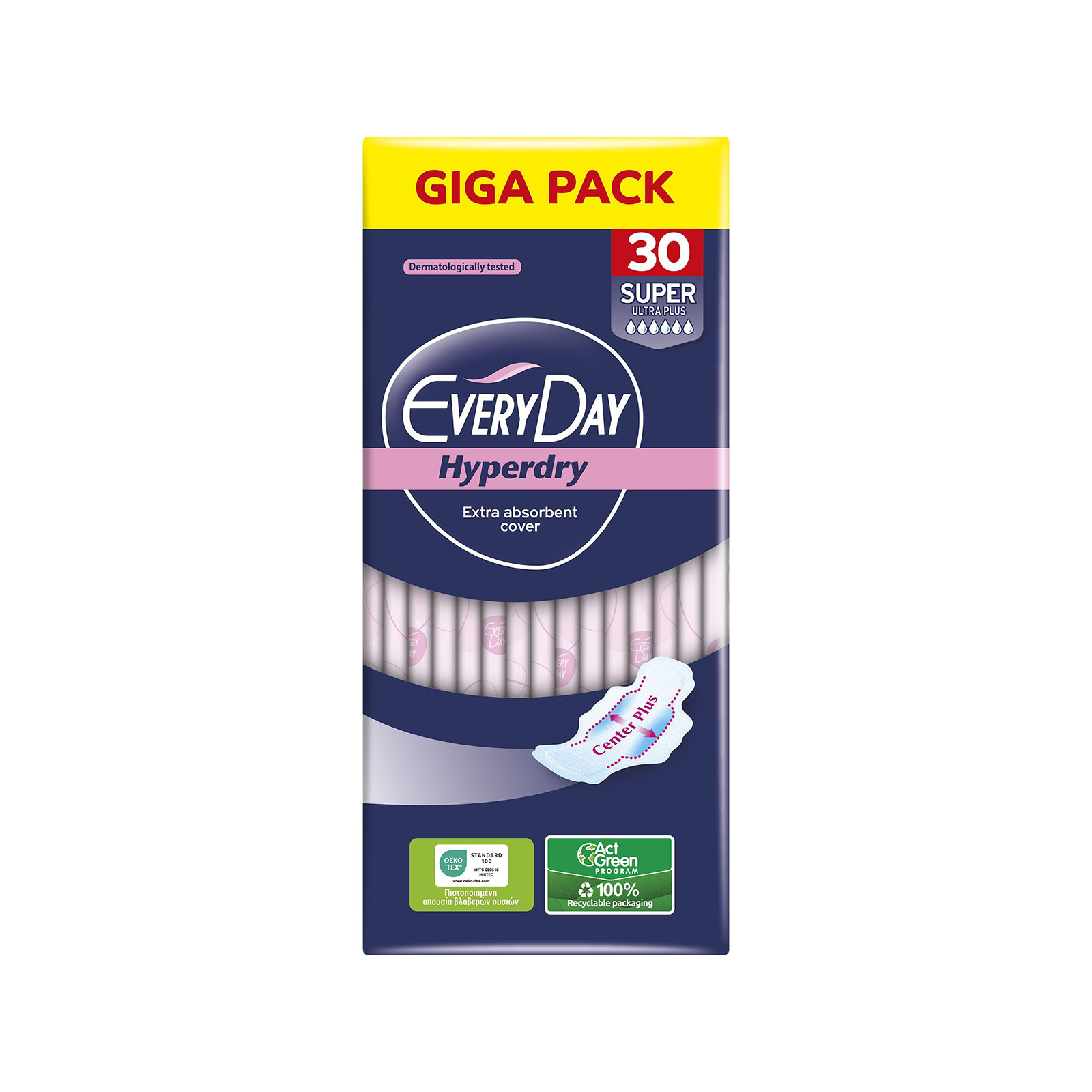 Everyday Hyperdry σερβιέτες super ultra plus με φτερά 30τεμ εικόνα 1