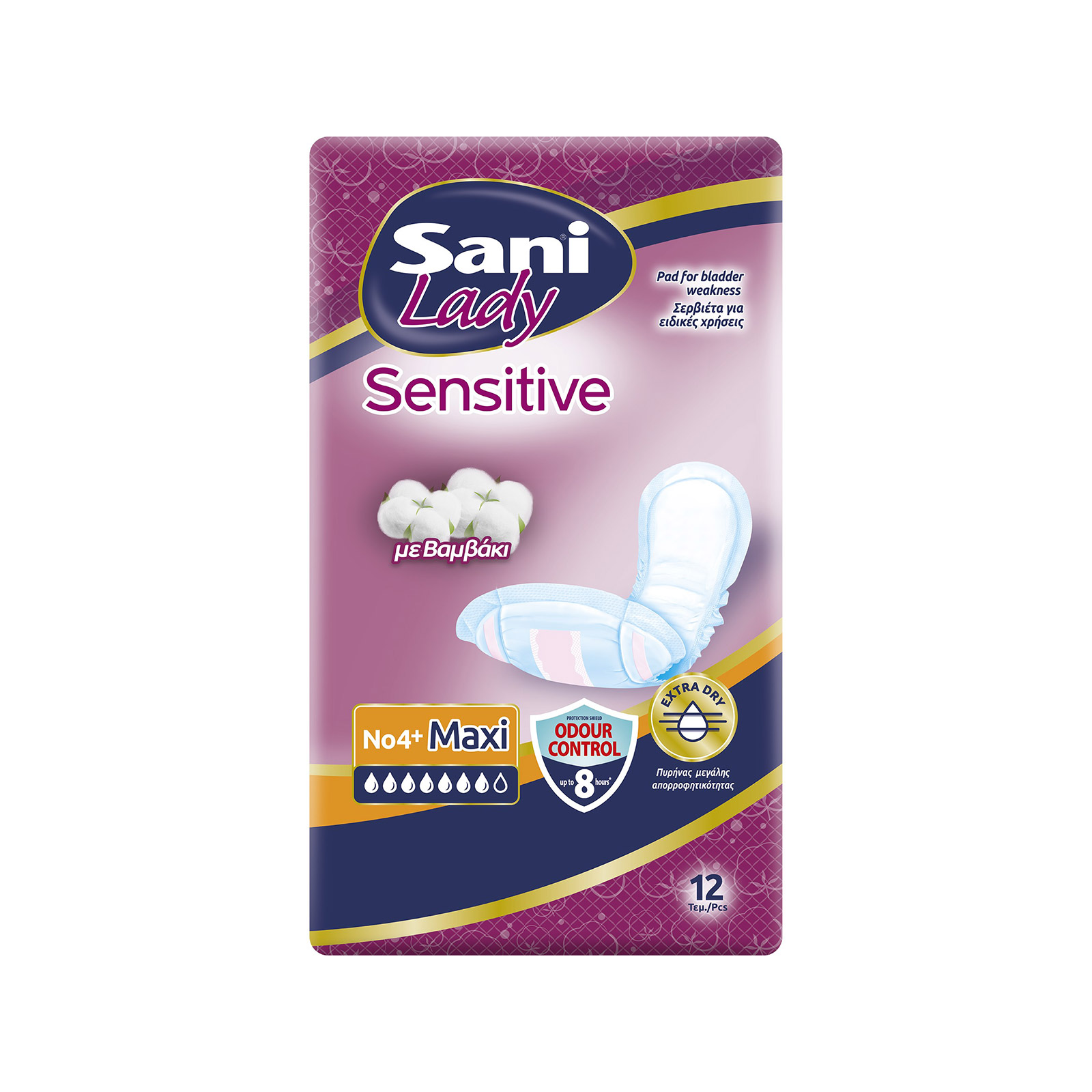 Sani Lady πάνες ακράτειας maxi 12τεμ εικόνα 1