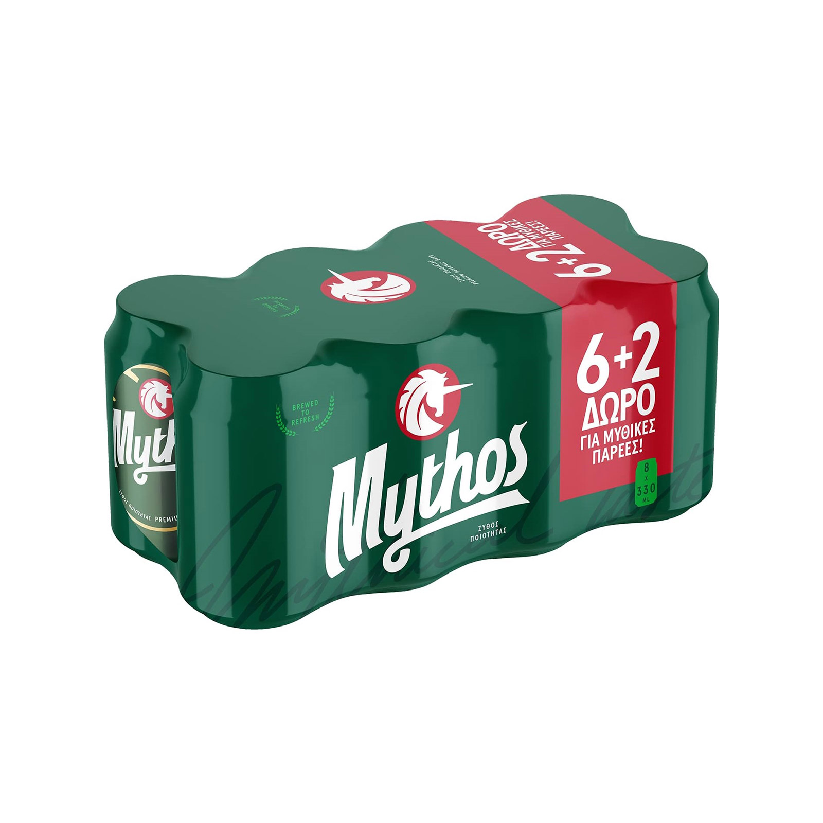 Mythos μπίρα 6x330ml + 2 δώρο εικόνα 1
