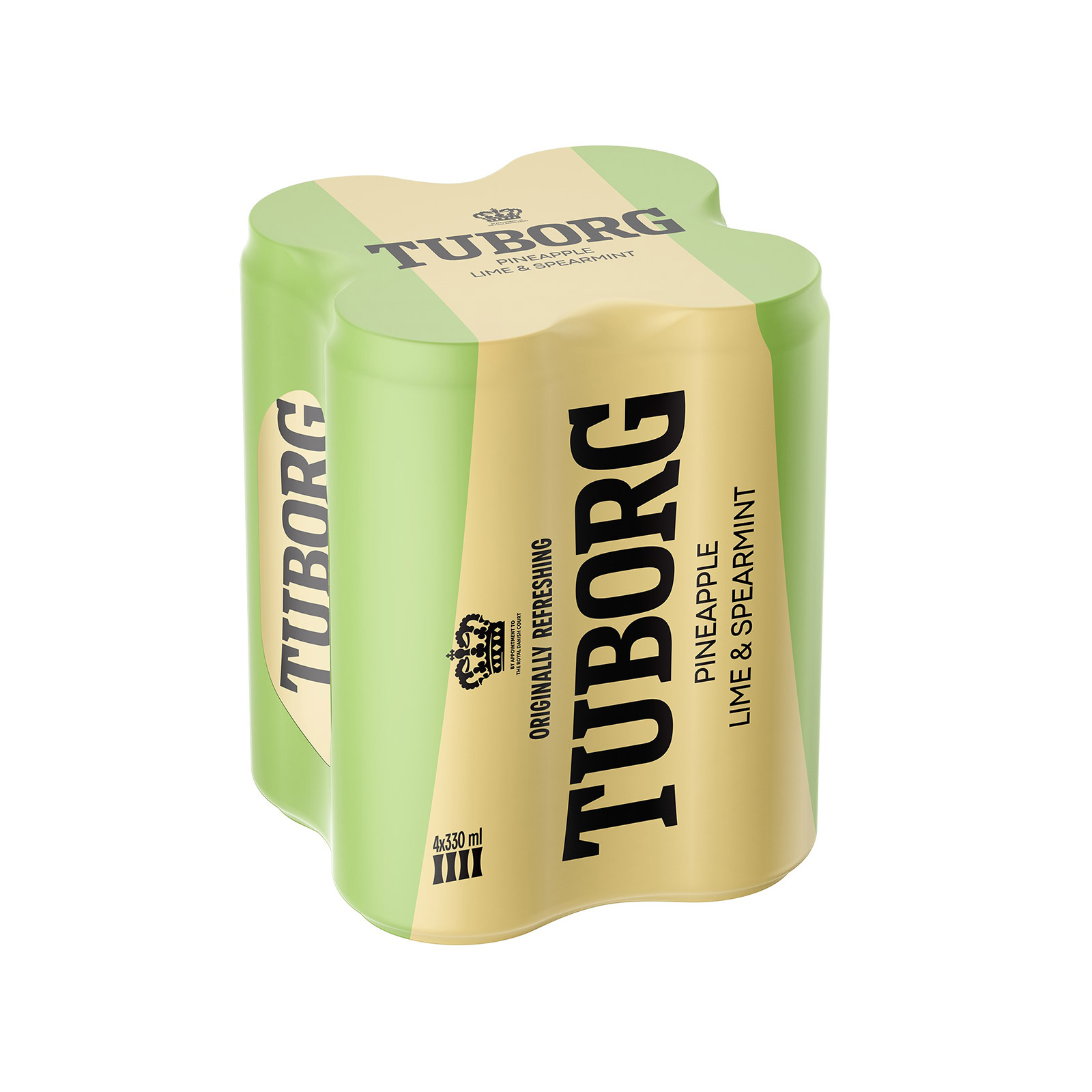 Tuborg αναψυκτικό pineapple - lime - spearmint 4x330ml εικόνα 1