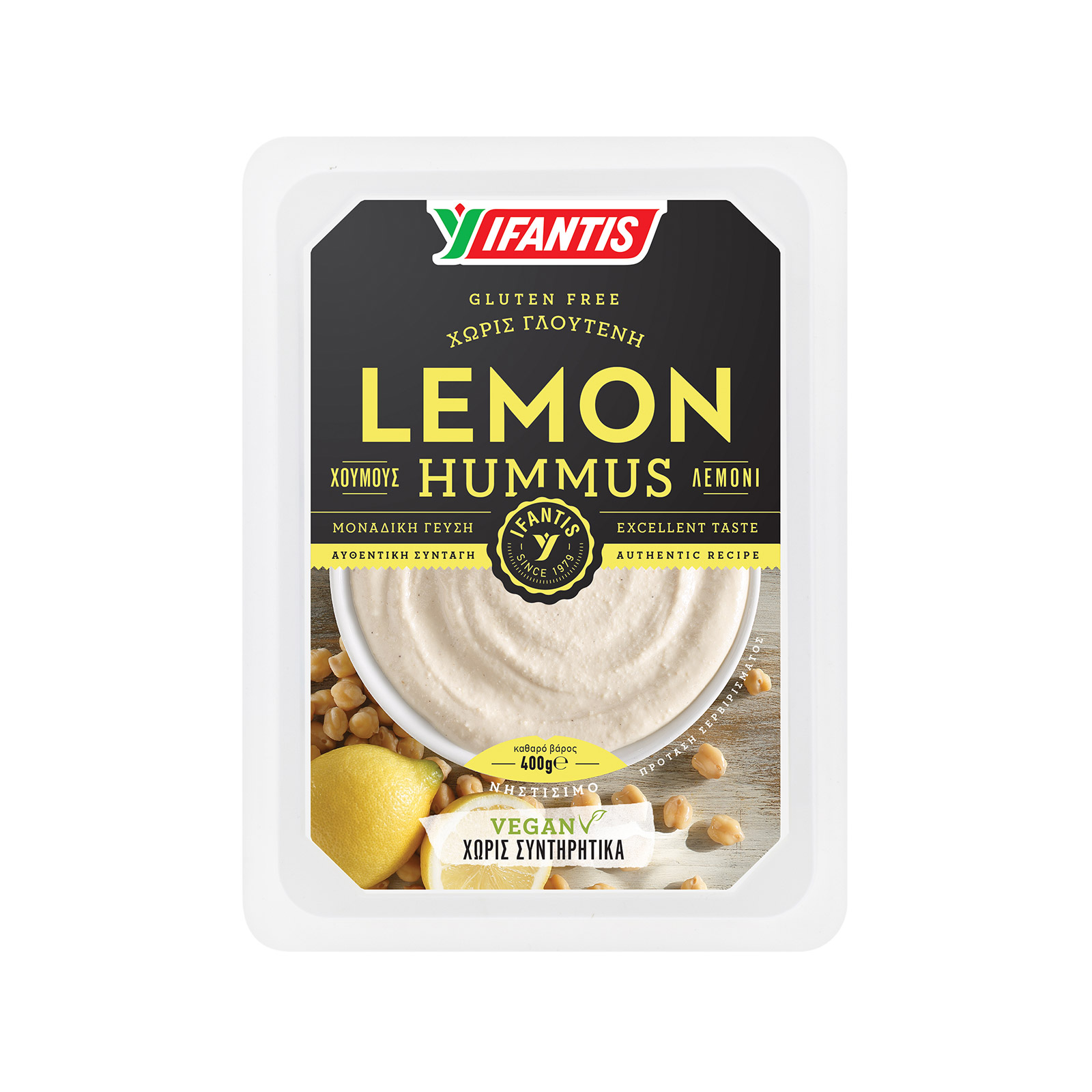 Ifantis σαλάτα αλοιφή χούμους λεμόνι 400g εικόνα 1