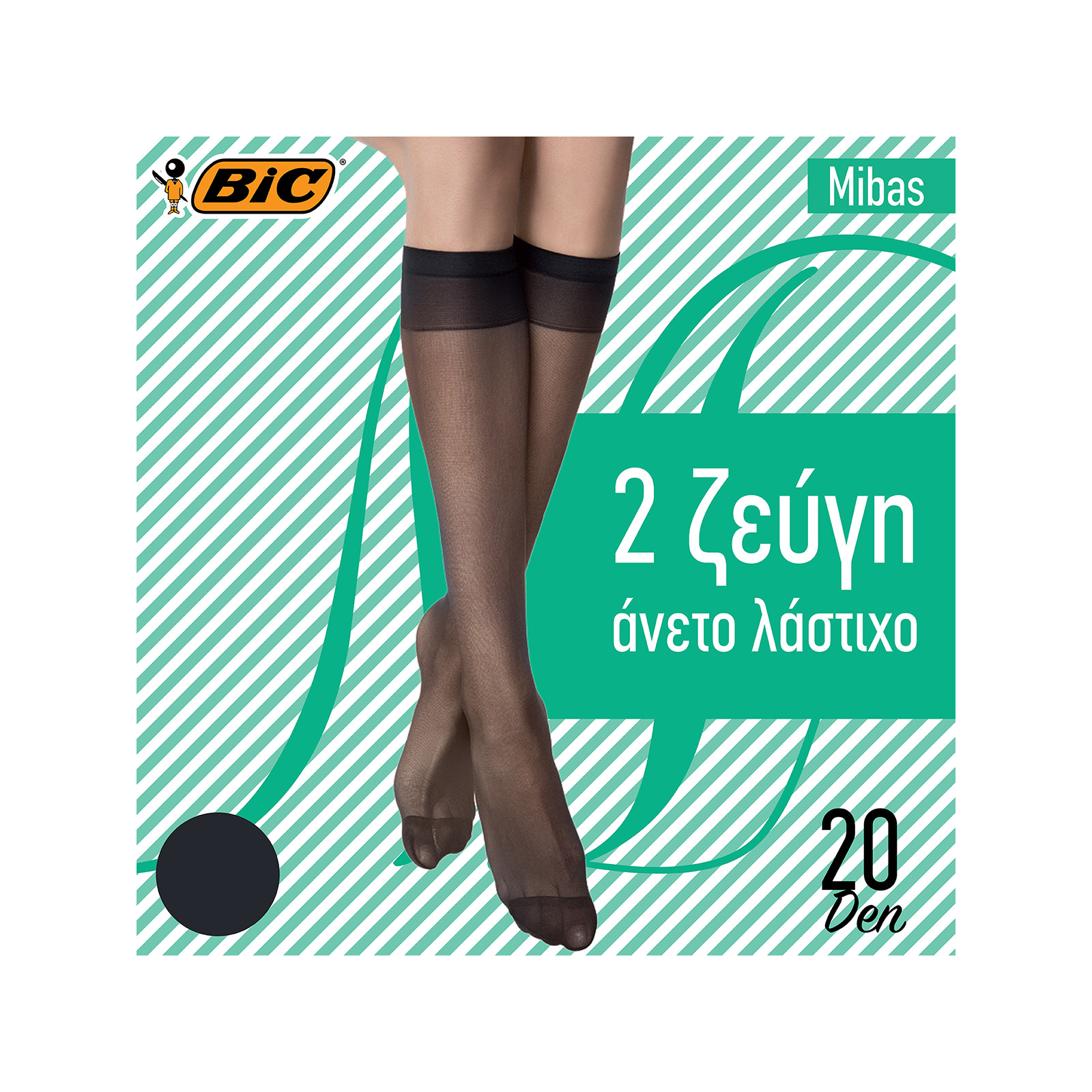 Bic Mibas καλτσάκι γυναικείο one size/ γραφίτης 20den εικόνα 1