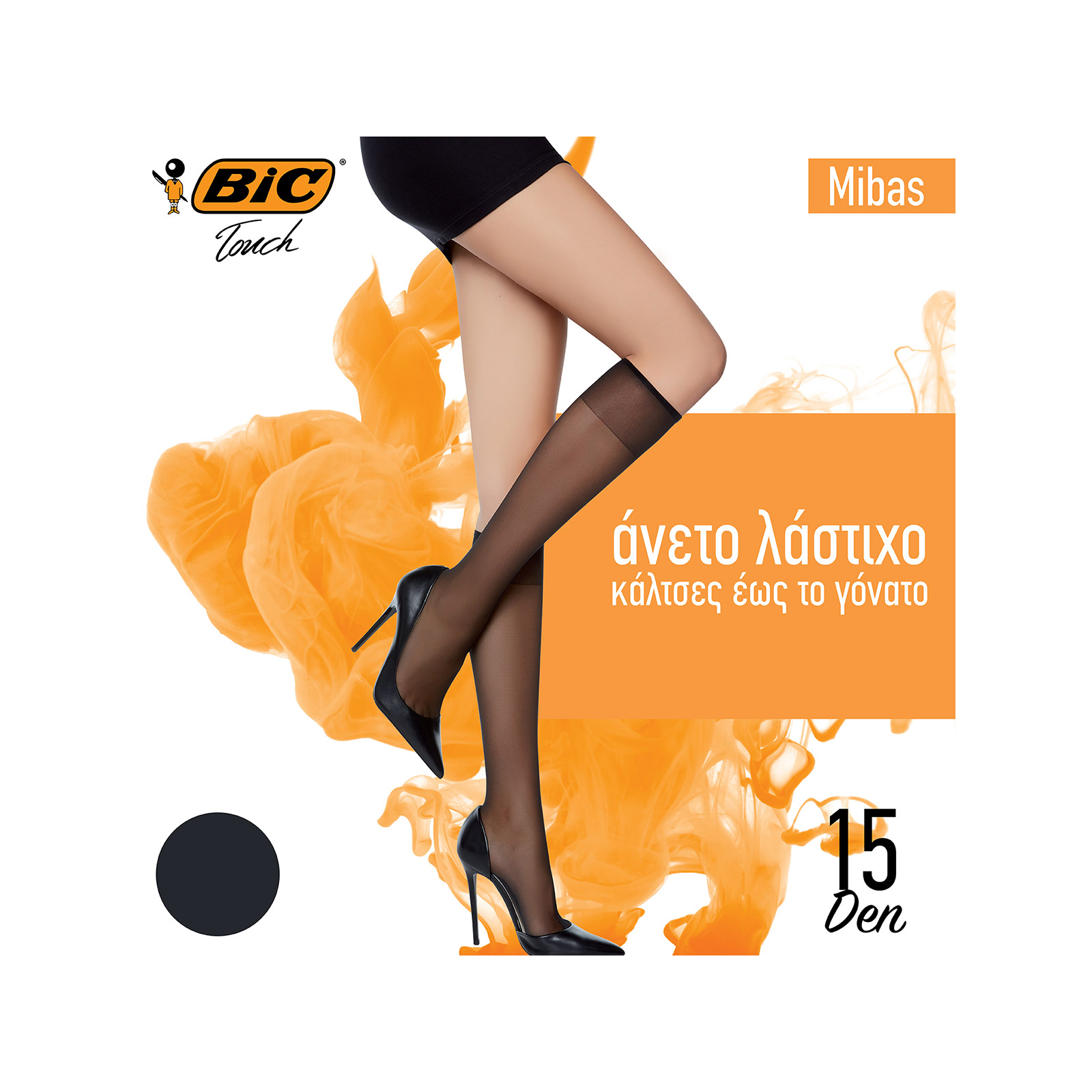 Bic Mibas καλτσάκι γυναικείο one size/γραφιτης 15den 2τεμ εικόνα 1