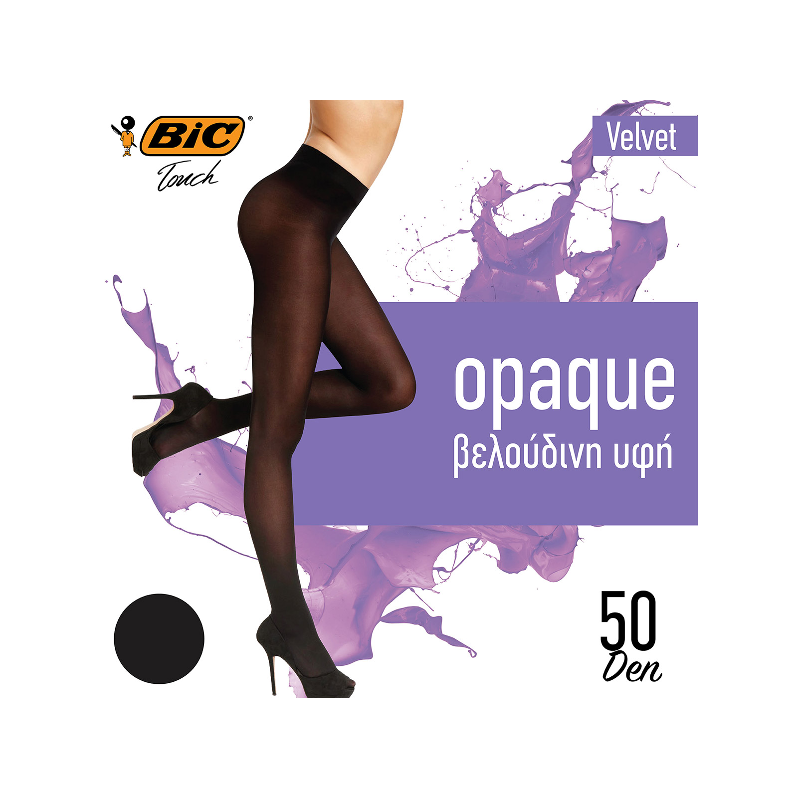 Bic Velvet Opaque καλσόν large/ μαύρο αδιαφανές 50den εικόνα 1