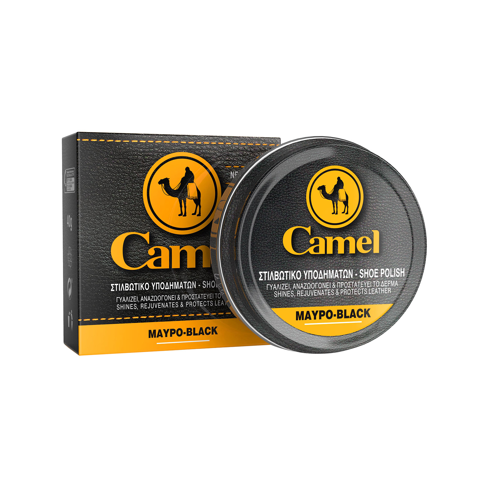 Camel στιλβωτικό υποδημάτων μαύρο 40ml εικόνα 1