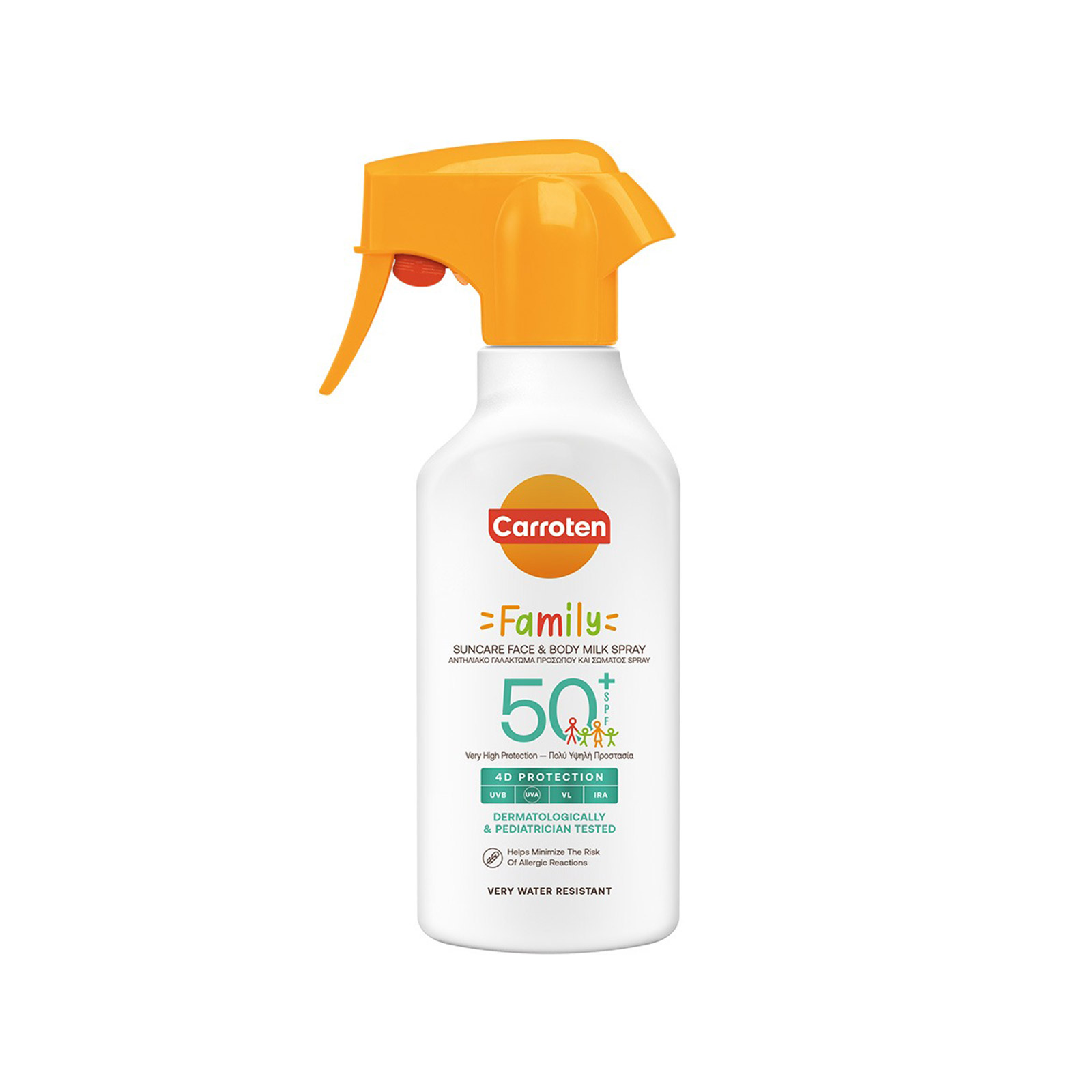 Carroten Family αντηλιακό γαλάκτωμα προσώπου & σώματος spray SPF50+ 270ml εικόνα 1
