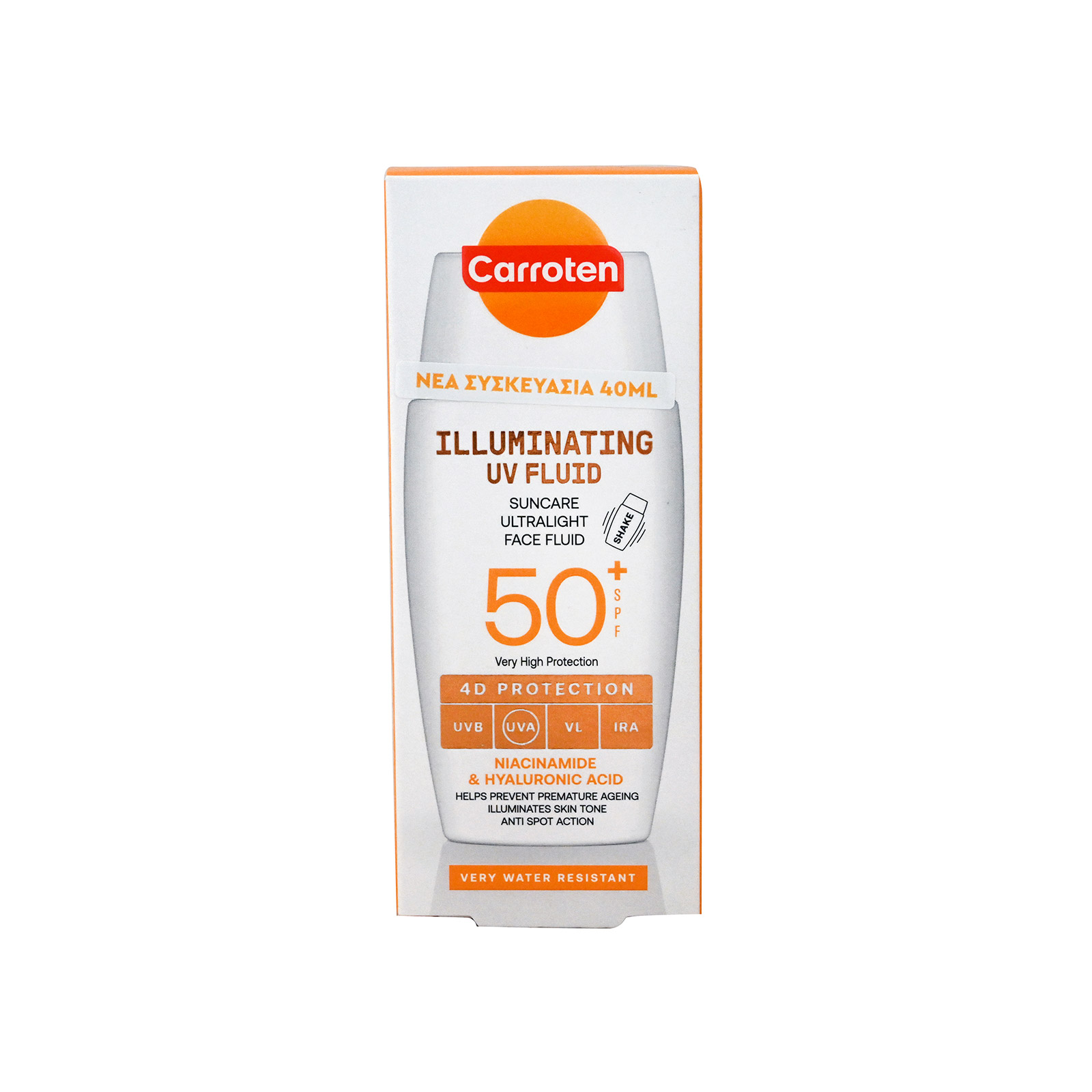 Carroten Illuminating UV Fluid Light αντηλιακή κρέμα προσώπου SPF50+ 40ml εικόνα 1