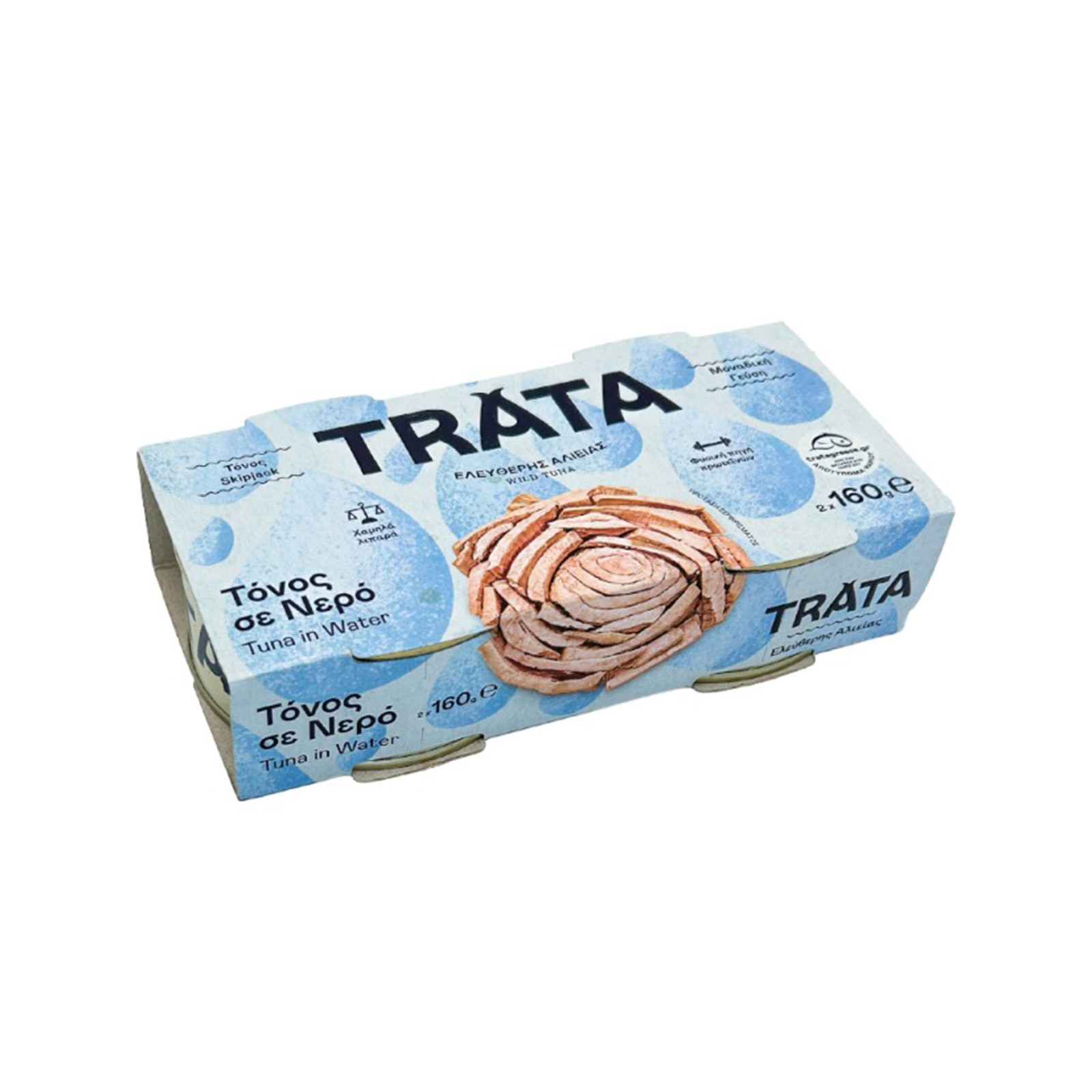 Trata τόνος σε νερό 2x160g (στραγγισμένο βάρος 112g) εικόνα 1
