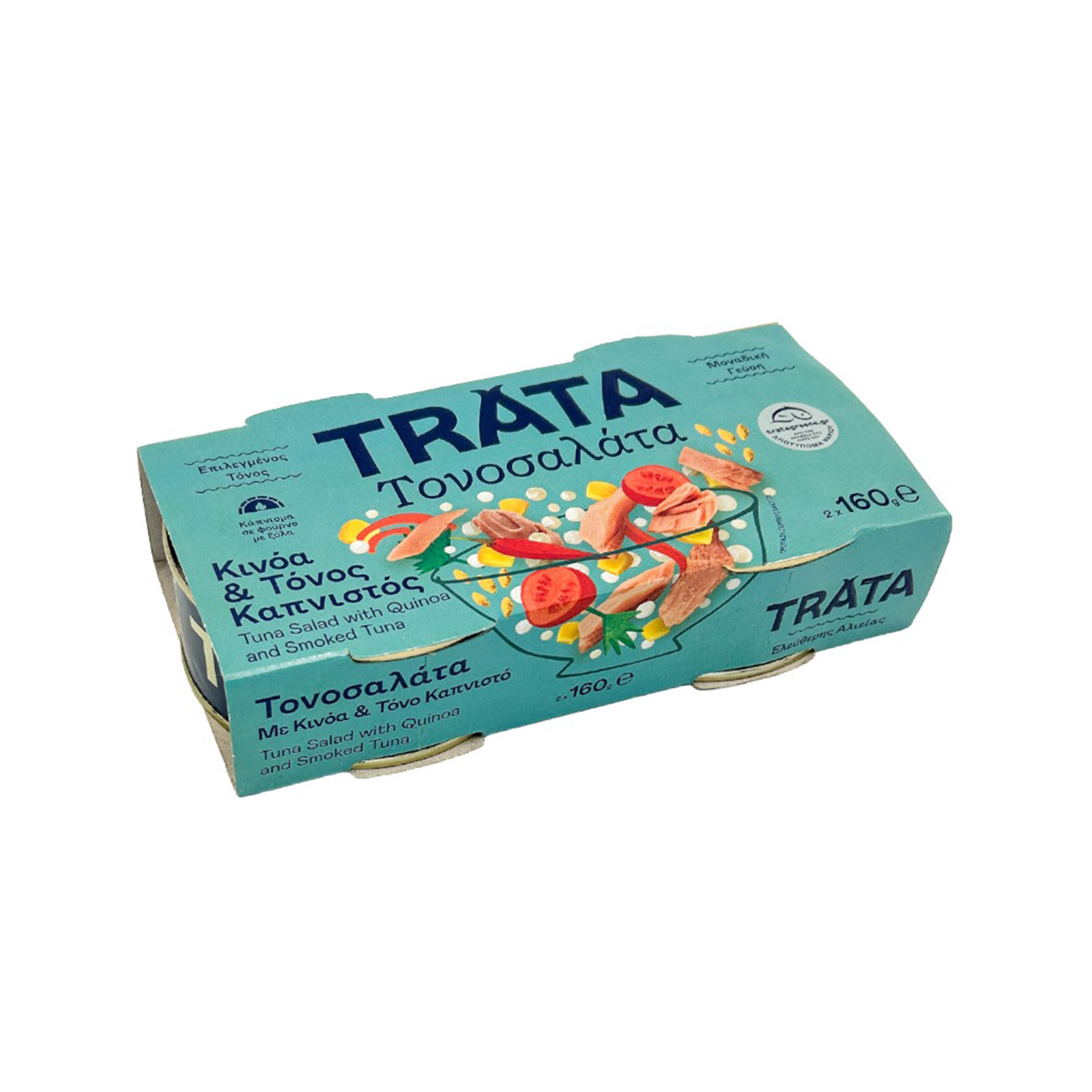 Trata τονοσαλάτα με κινόα & καπνιστό τόνο 2x160g εικόνα 1