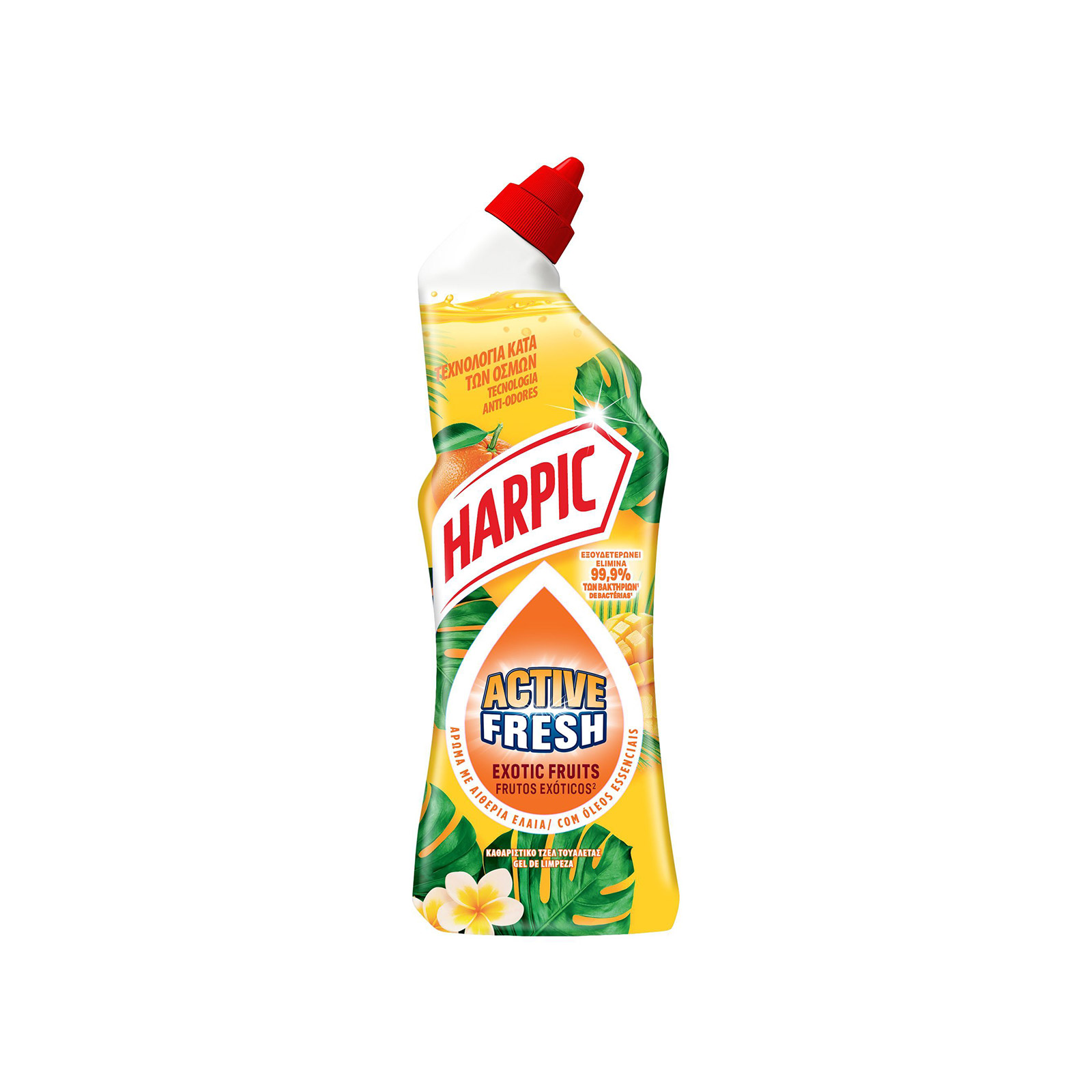 Harpic Active Fresh καθαριστικό & απολυμαντικό λεκάνης τουαλέτας exotic fruits 750ml εικόνα 1