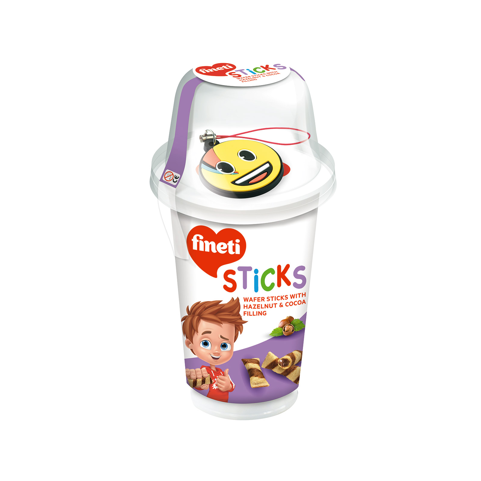 Fineti Sticks mini wafers for kids with hazelnut cream & cocoa 45g image 1