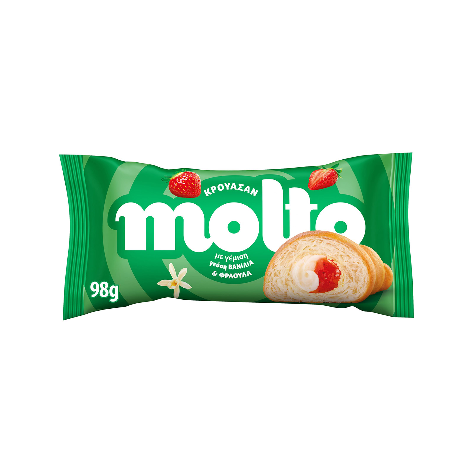 Molto Double κρουασάν βανίλια & φράουλα 98g εικόνα 1