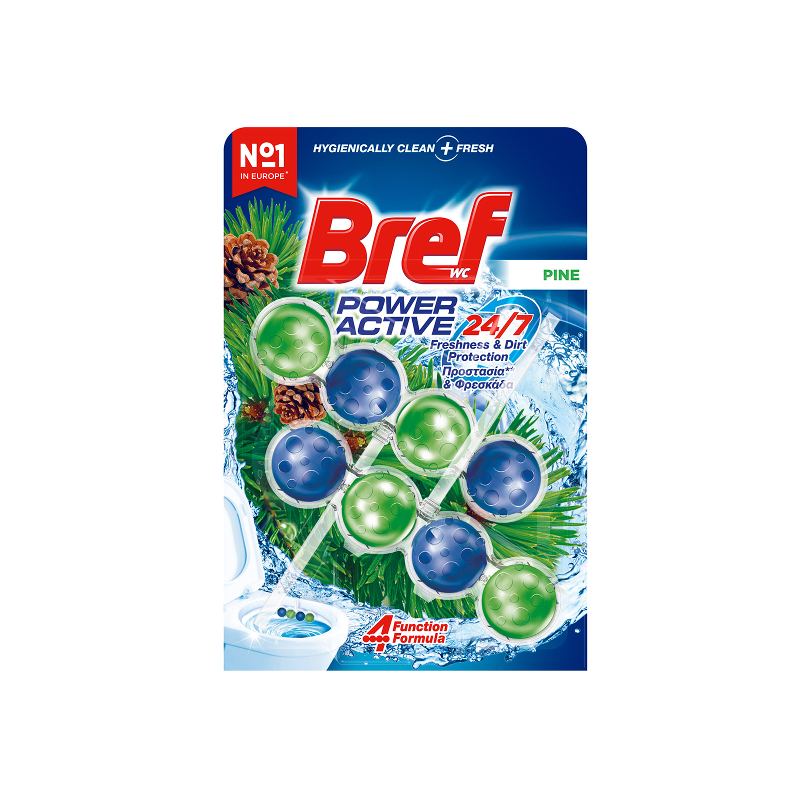 Bref Power activ υγρό block wc pine 2x50g εικόνα 1