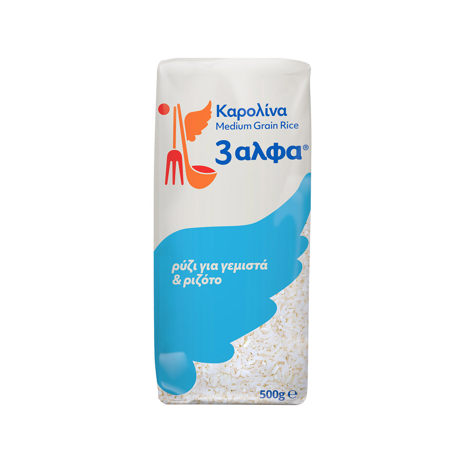 3αλφα ρύζι καρολίνα για γεμιστά & ριζότο 500g εικόνα 1