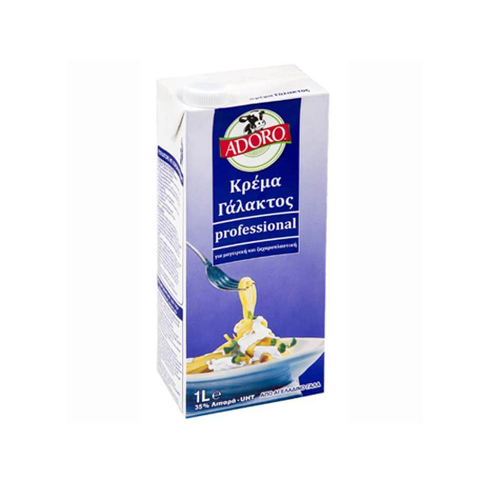 Adoro Professional κρέμα γάλακτος μακράς διάρκειας 35% λιπαρά 1lt εικόνα 1