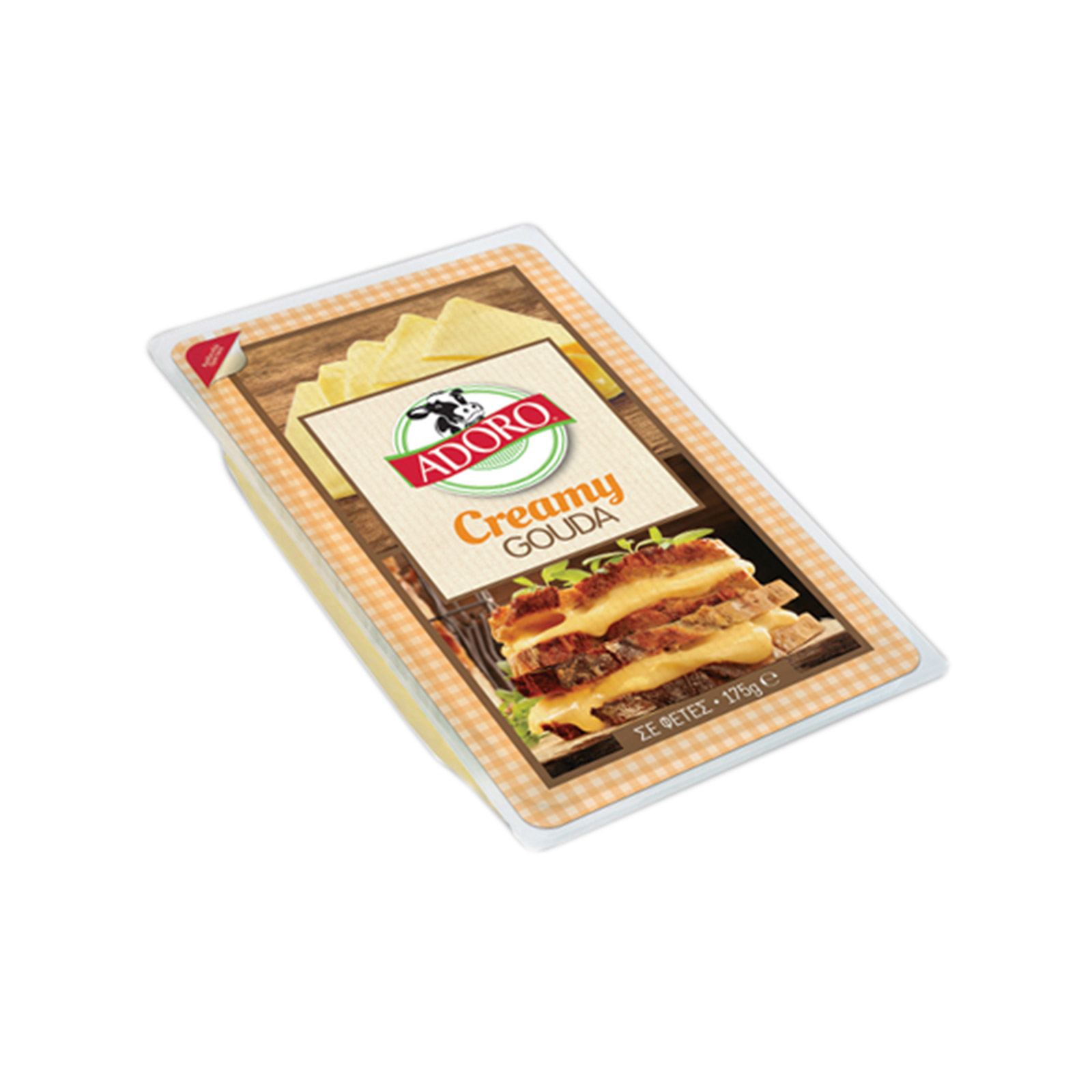 Adoro Creamy τυρί ημίσκληρο gouda σε φέτες 175g εικόνα 1