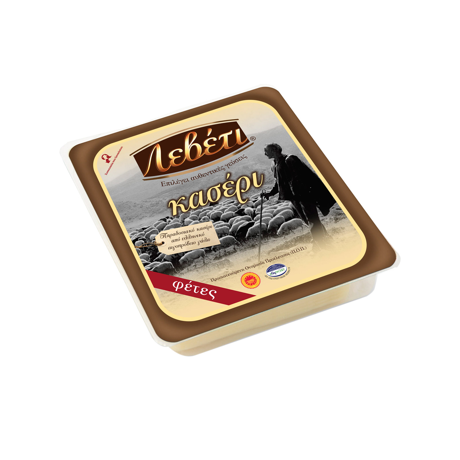 Λεβέτι τυρί ημίσκληρο κασέρι σε φέτες 175g εικόνα 1