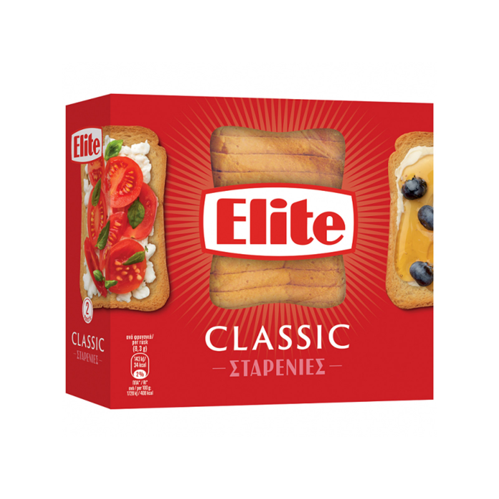 Elite φρυγανιές σταρένιες classic 250g εικόνα 1