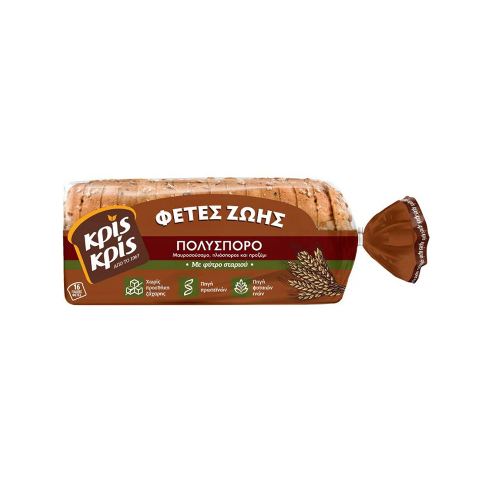 Κρις Κρις Φέτες Ζωής ψωμί τοστ πολύσπορο σε φέτες 500g εικόνα 1