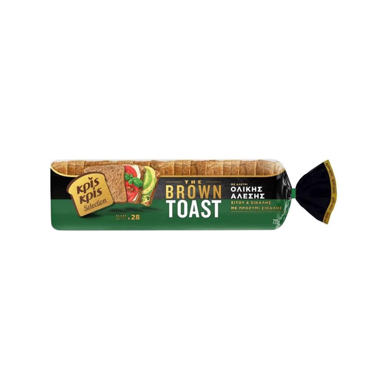 Κρις Κρις Selection ψωμί τοστ the brown toast 720g εικόνα 1