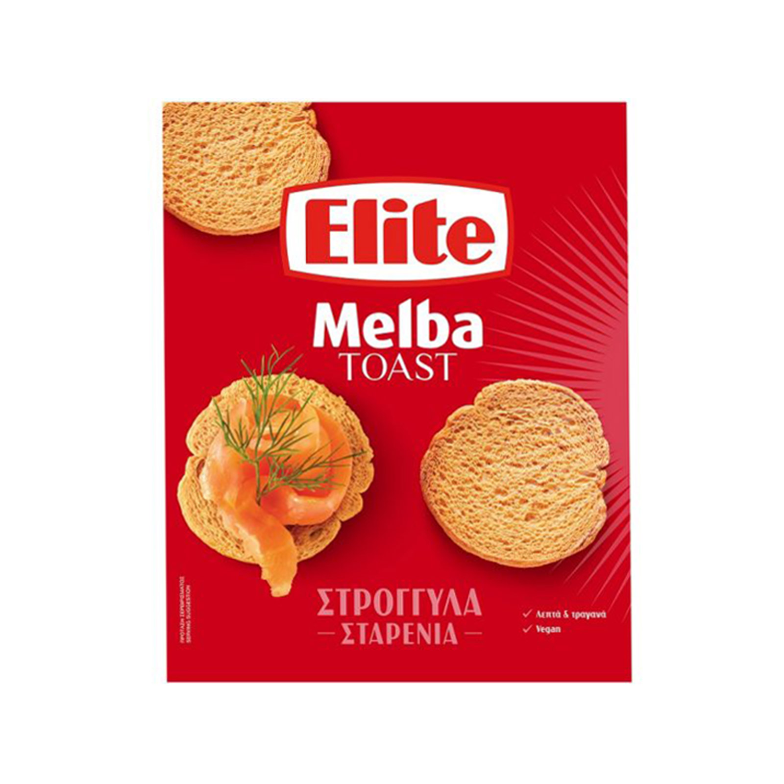 Elite Melba toast φρυγανάκια στρογγυλά σταρένια 110g εικόνα 1