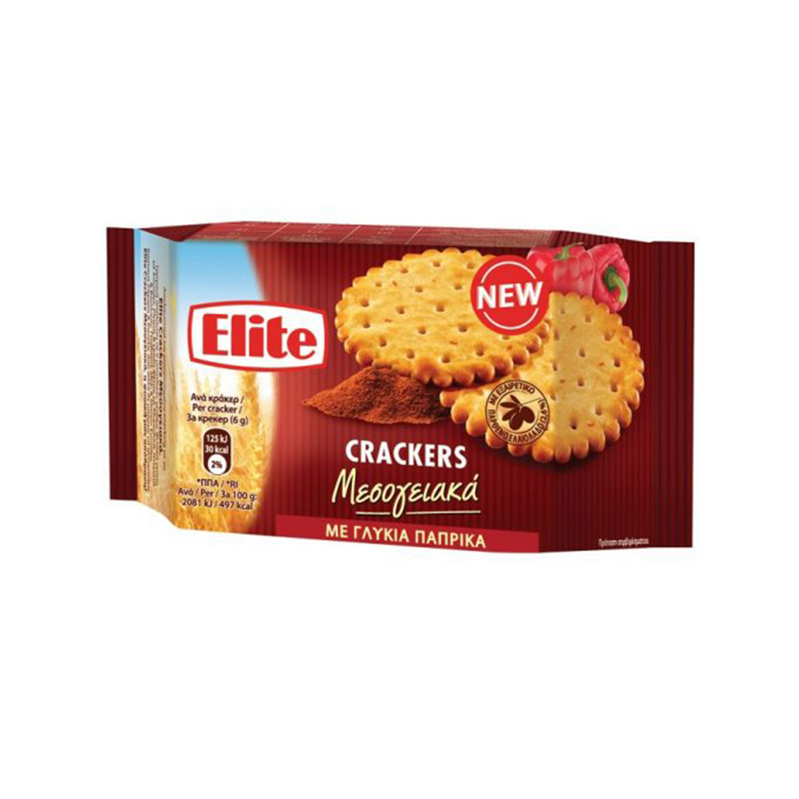 Elite Μεσογειακά κράκερ με γλυκιά πάπρικα 105g εικόνα 1
