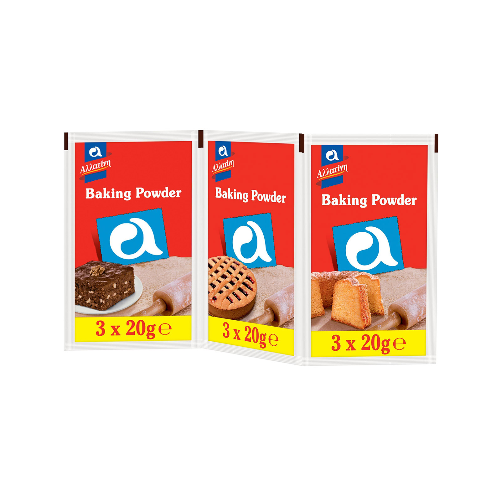 Αλλατίνη baking powder 3x20g εικόνα 1