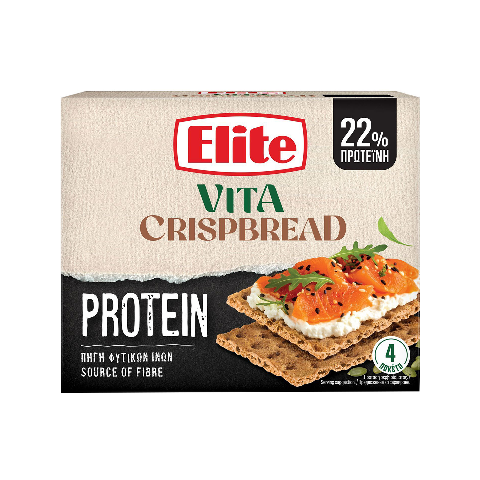 Elite Vita Protein φρυγανιά 254g εικόνα 1