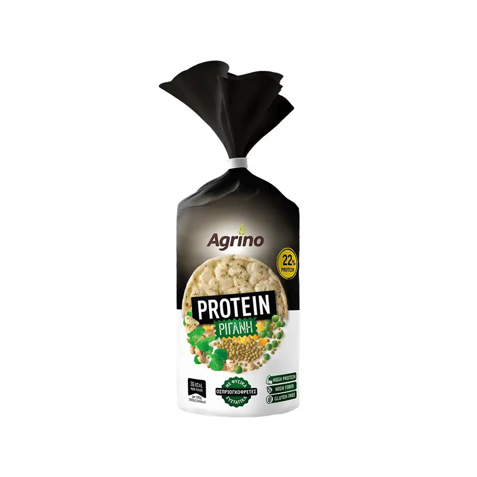Agrino Protein γκοφρέτες οσπρίων ρίγανη 105g εικόνα 1