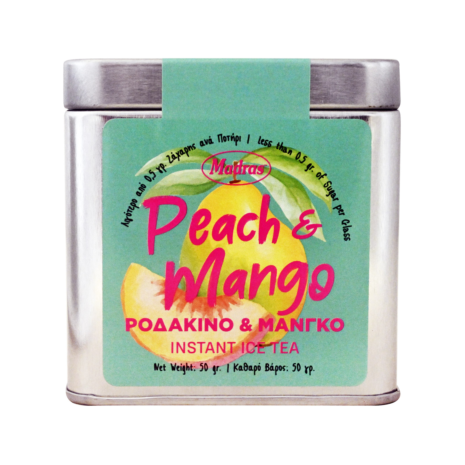 Madras instant ice tea peach & mango 50g image 1