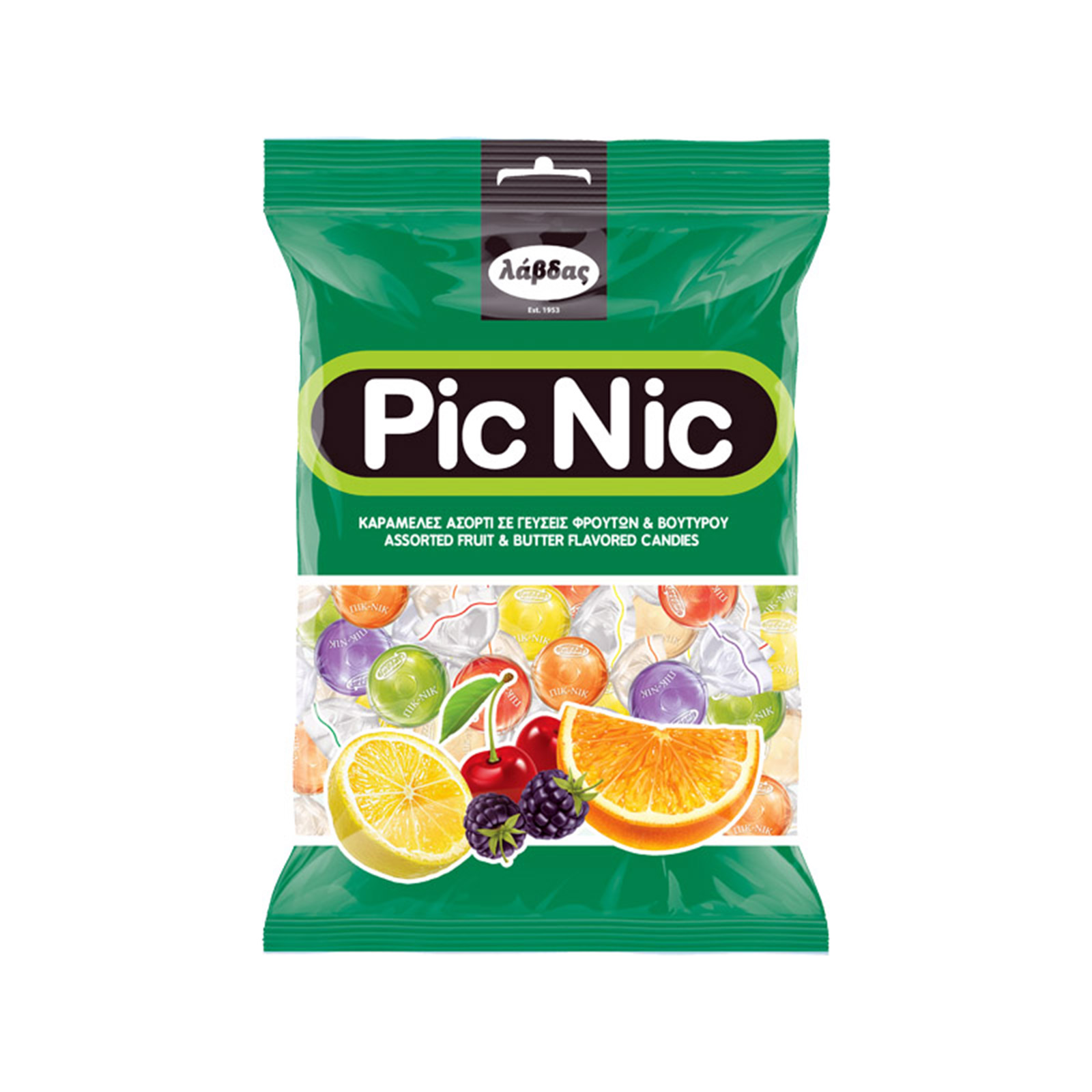 Λάβδας Pic Nic καραμέλες γεύση φρούτων 250g εικόνα 1