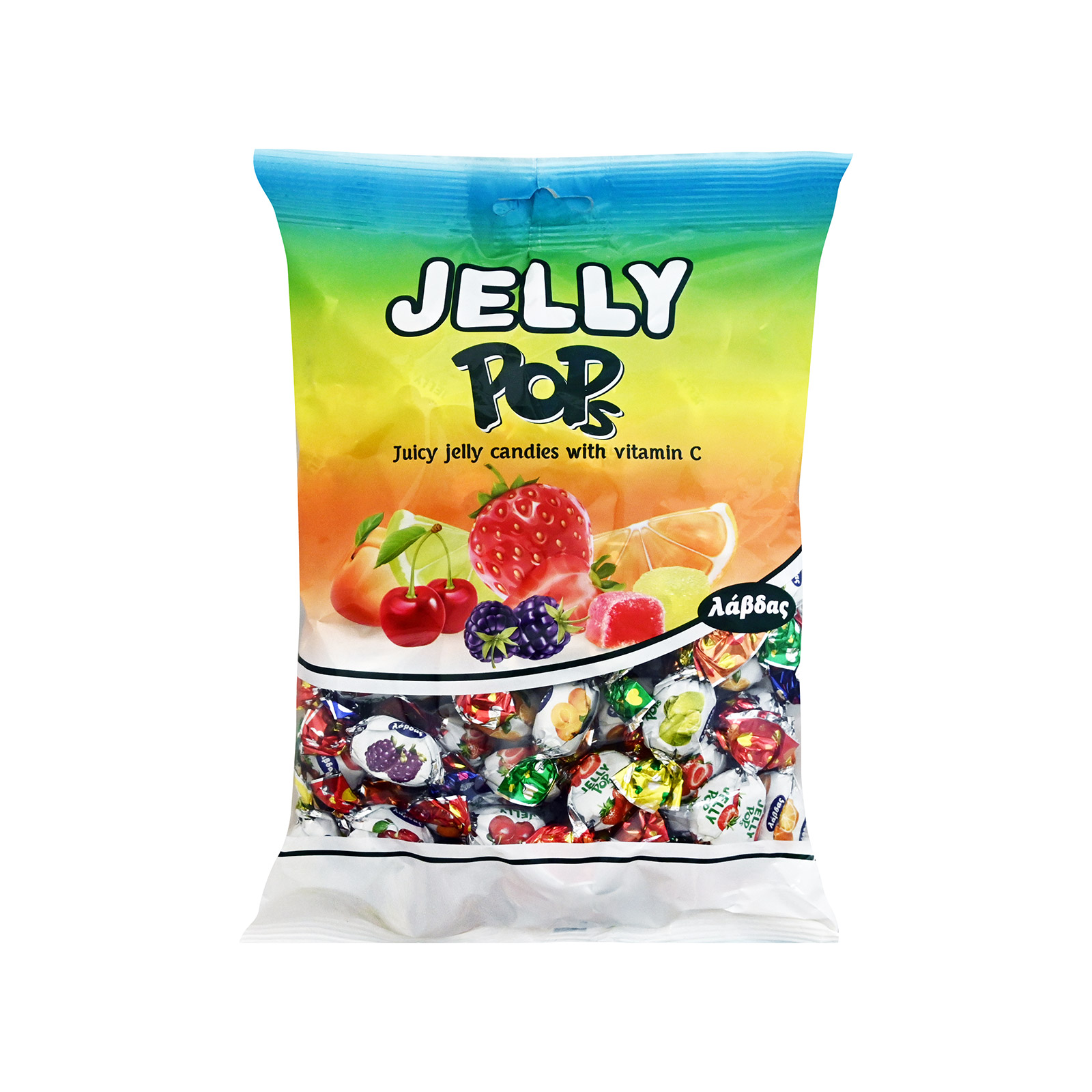 Λάβδας Jelly Pops καραμέλες ζελεδάκια με χυμό φρούτων & βιταμίνη c 350g εικόνα 1
