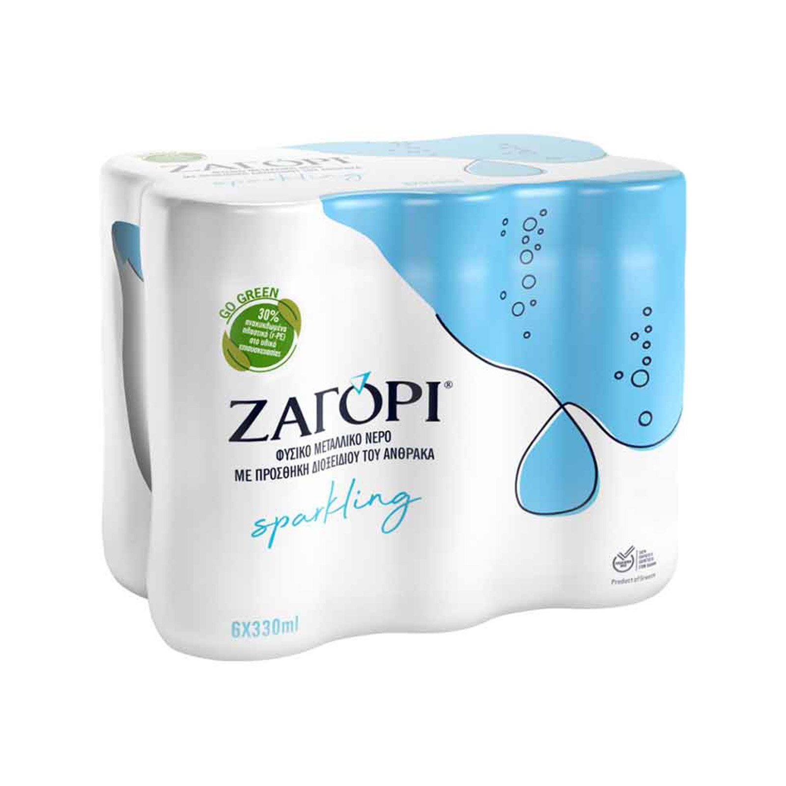 Ζαγόρι φυσικό μεταλλικό νερό ανθρακούχο 6x330ml εικόνα 1