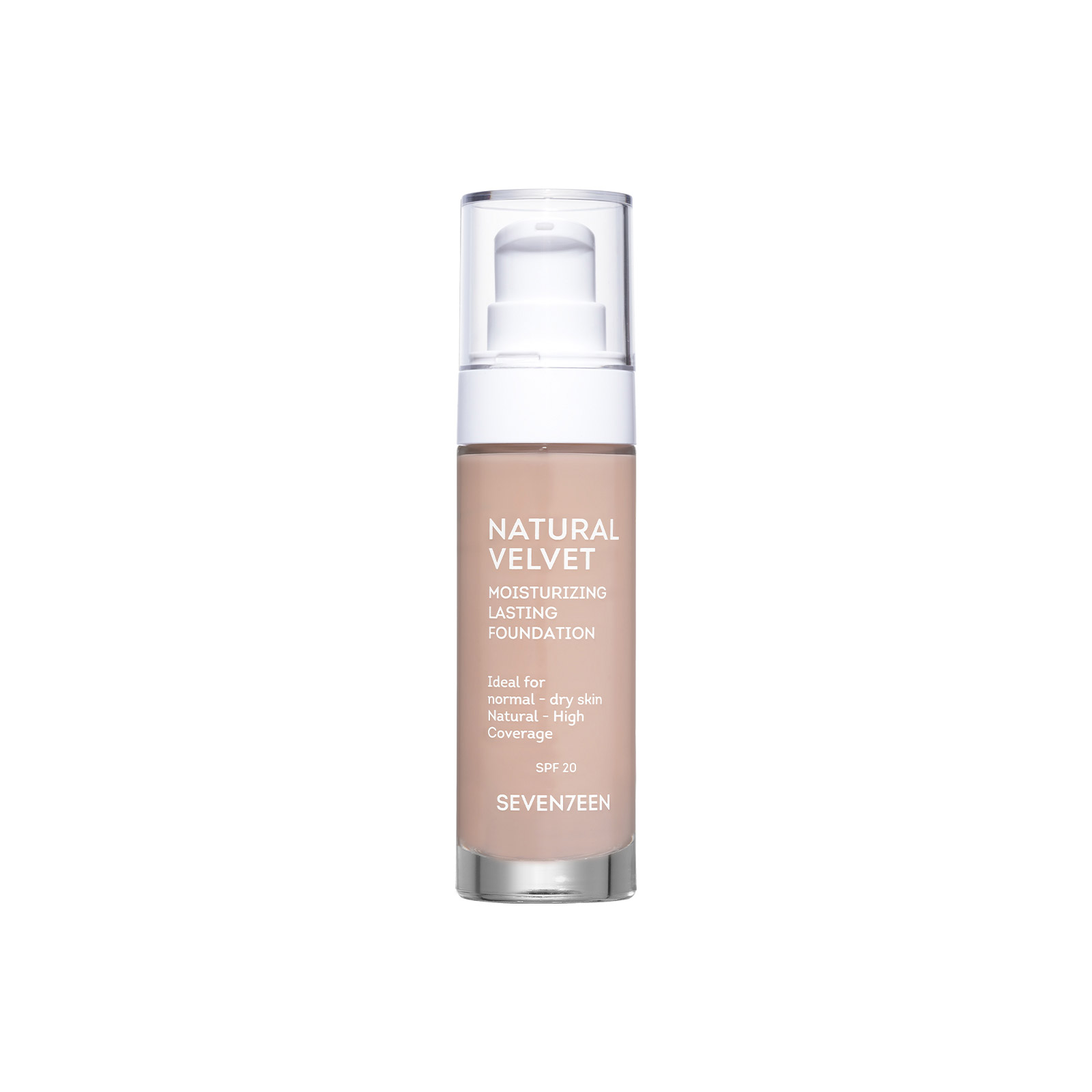 Seventeen Natural velvet lasting foundation No. 4 true beige 30ml εικόνα 1