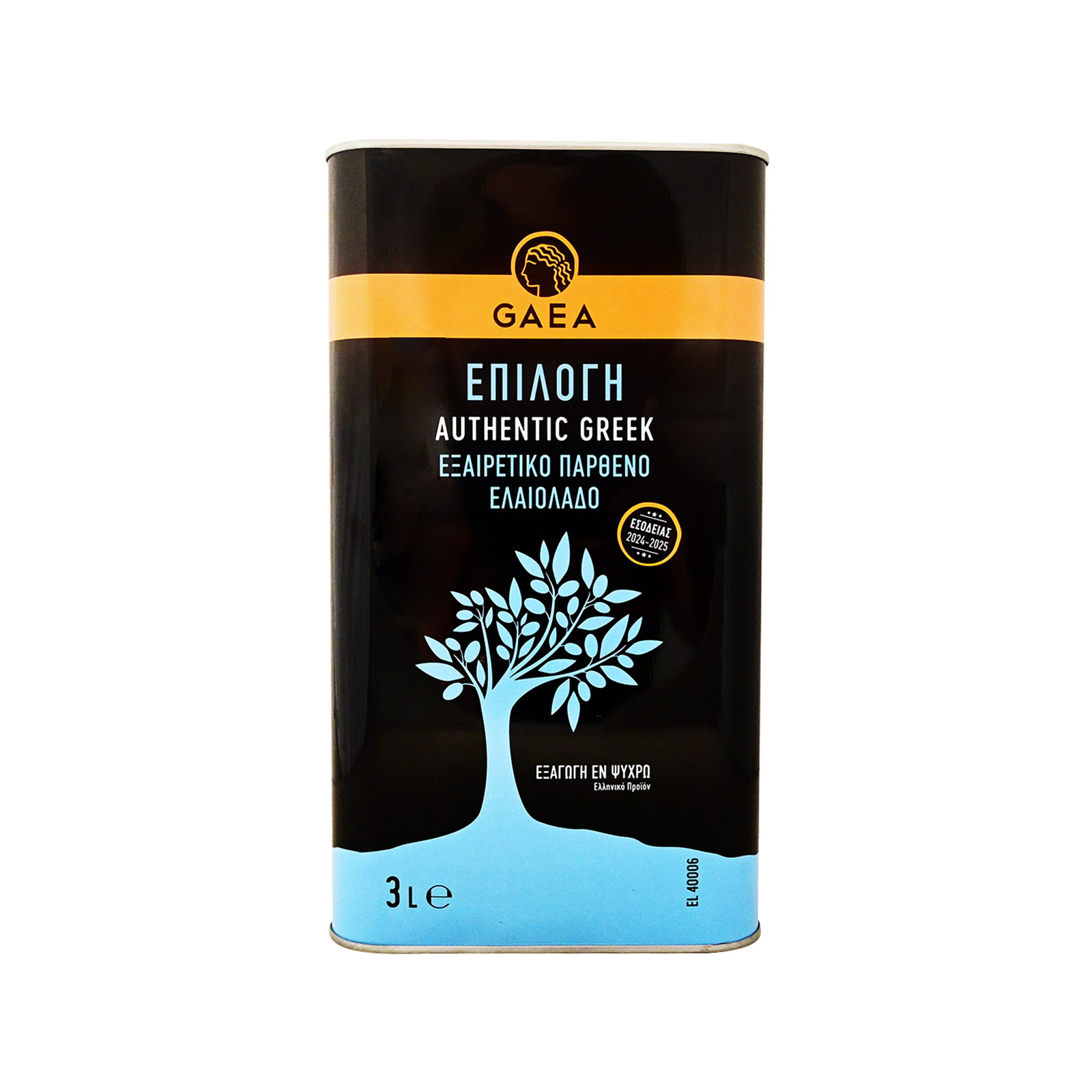 Gaea Επιλογή εξαιρετικό παρθένο ελαιόλαδο 3lt εικόνα 1