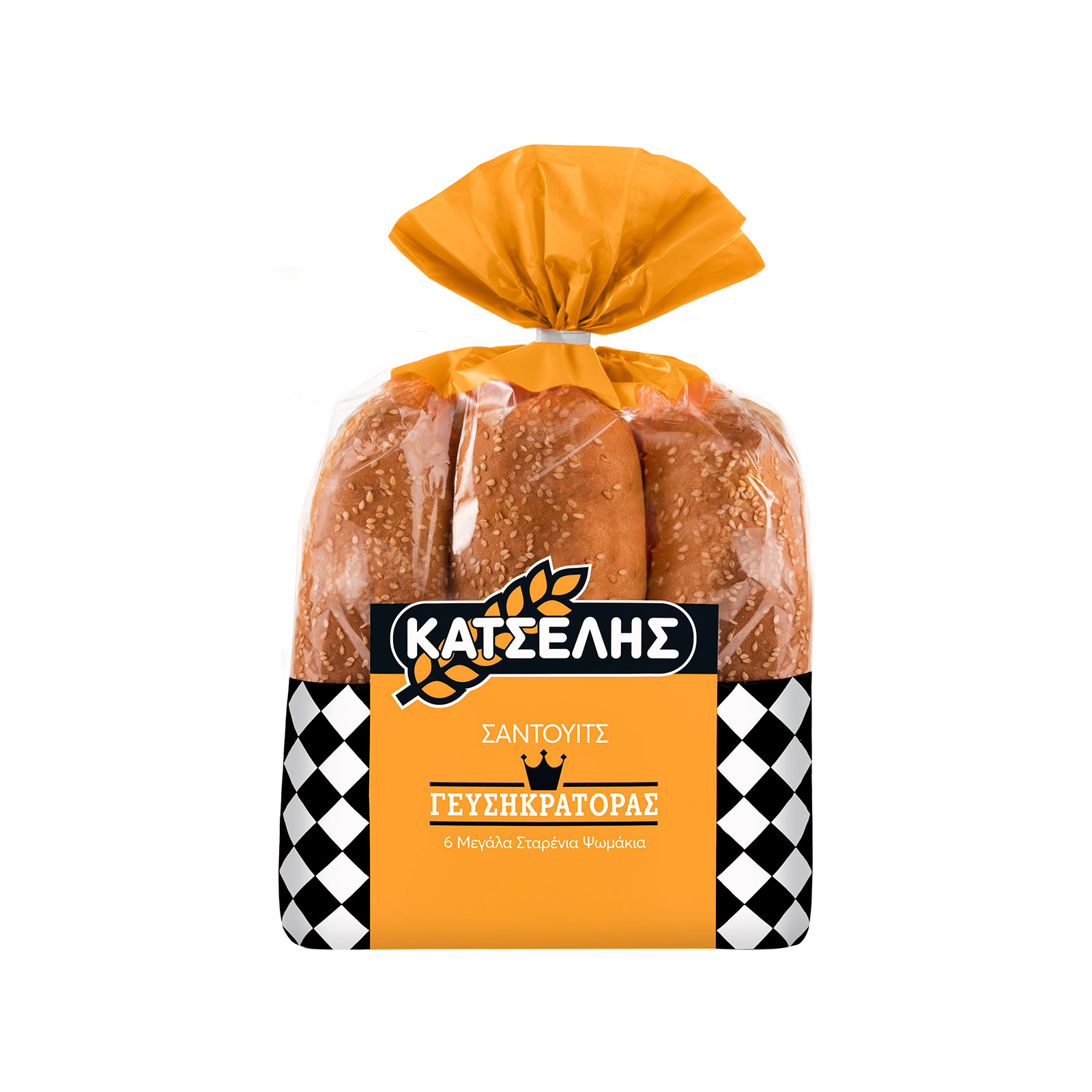 Κατσέλης Γευσηκράτορας ψωμάκια για σάντουιτς 6 τεμάχια 546g εικόνα 1