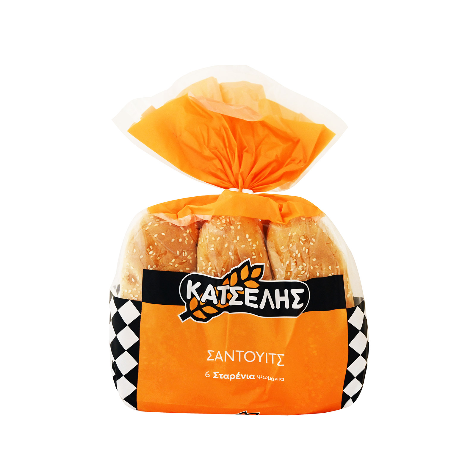 Κατσέλης Γευσηκράτορας ψωμάκια σάντουιτς 6 τεμάχια 480g εικόνα 1