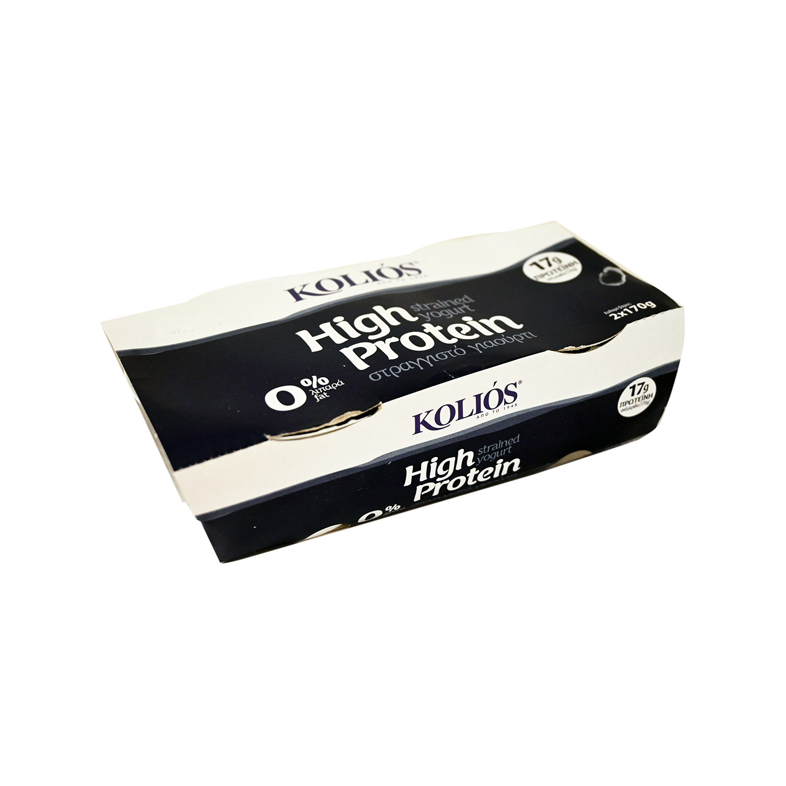 Kolios High Protein γιαούρτι στραγγιστό 2x170g εικόνα 1