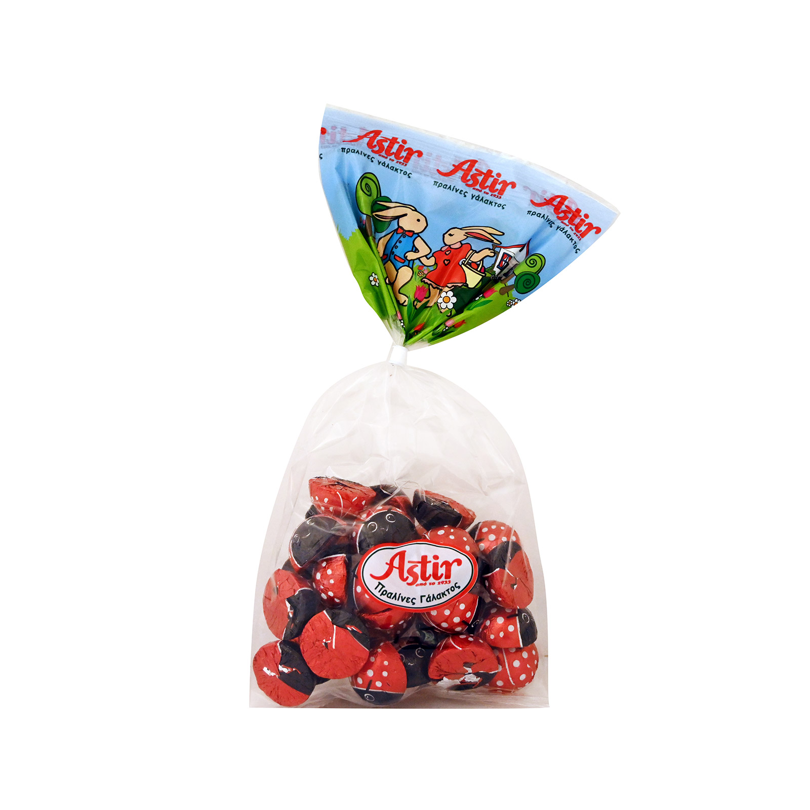 Astir σοκολατένια αυγά πασχαλινά πασχαλίτσες πραλίνα 200g εικόνα 1