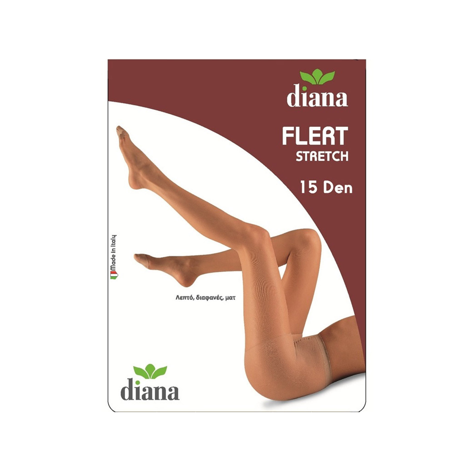 Diana Flert stretch καλσόν caramel 15den εικόνα 1