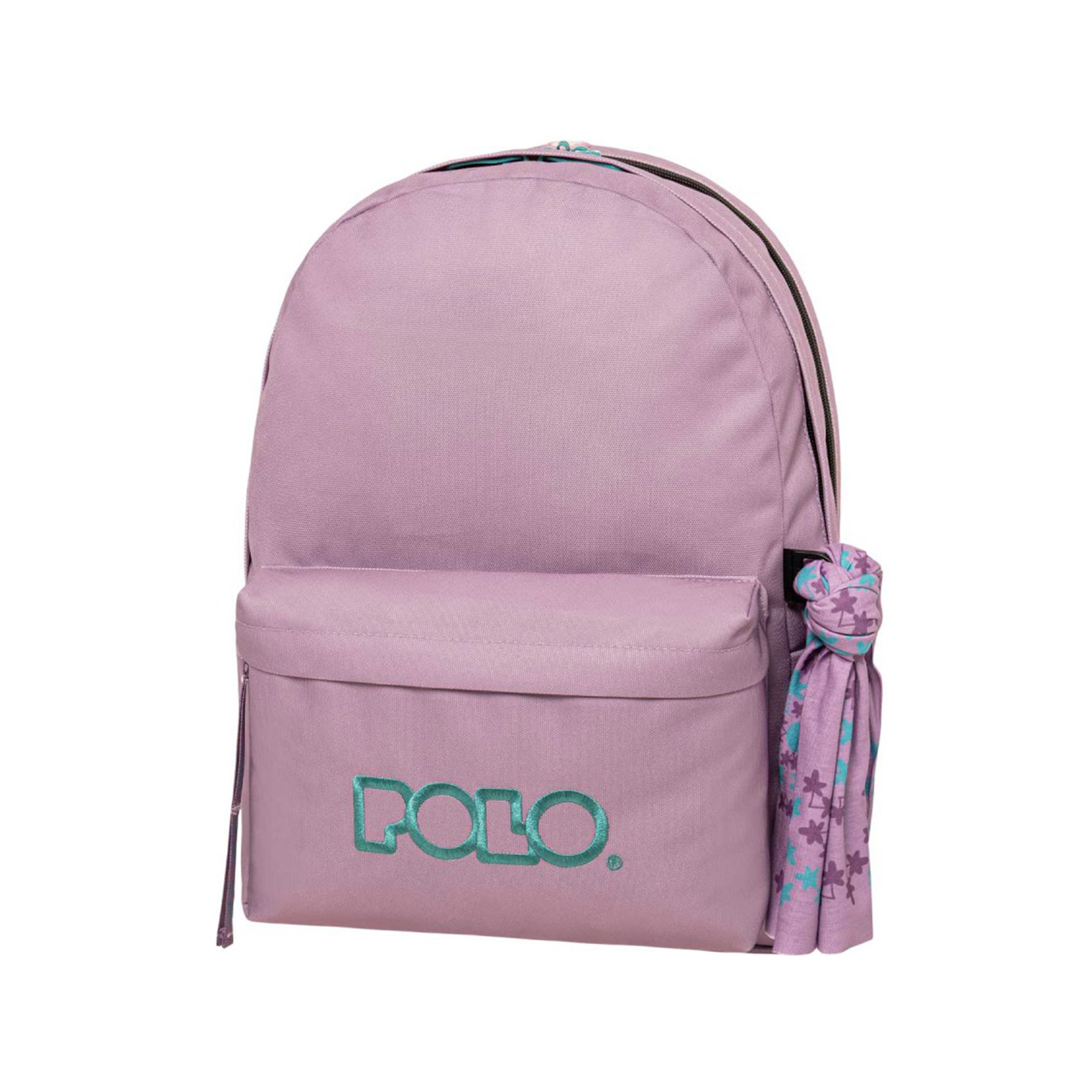Polo 901235 σχολική τσάντα πλάτης λιλά με μαντήλι εικόνα 1