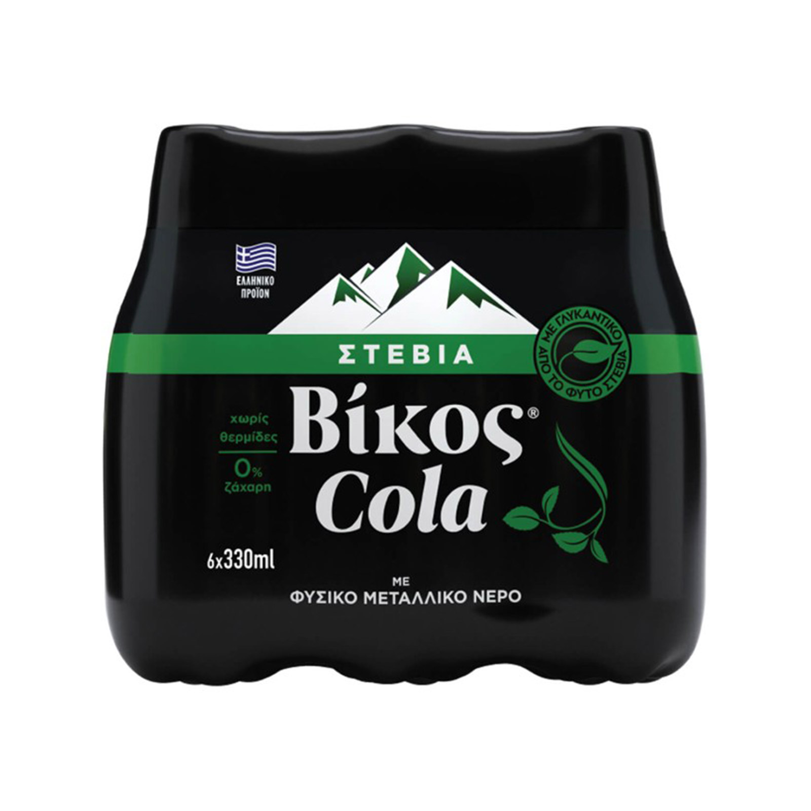 Βίκος Cola stevia αναψυκτικό 6x330ml εικόνα 1