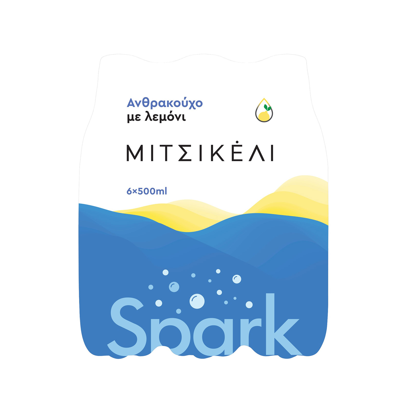Μιτσικέλι φυσικό μεταλλικό νερό ανθρακούχο με λεμόνι 6x500lt εικόνα 1