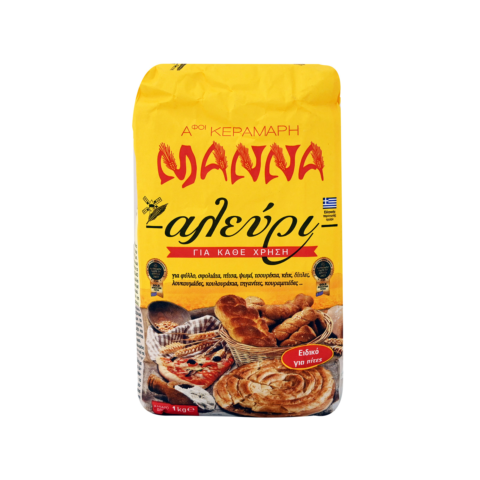 Μάννα αλεύρι σίτου για όλες τις χρήσεις κίτρινο κατηγορία μ 1kg εικόνα 1