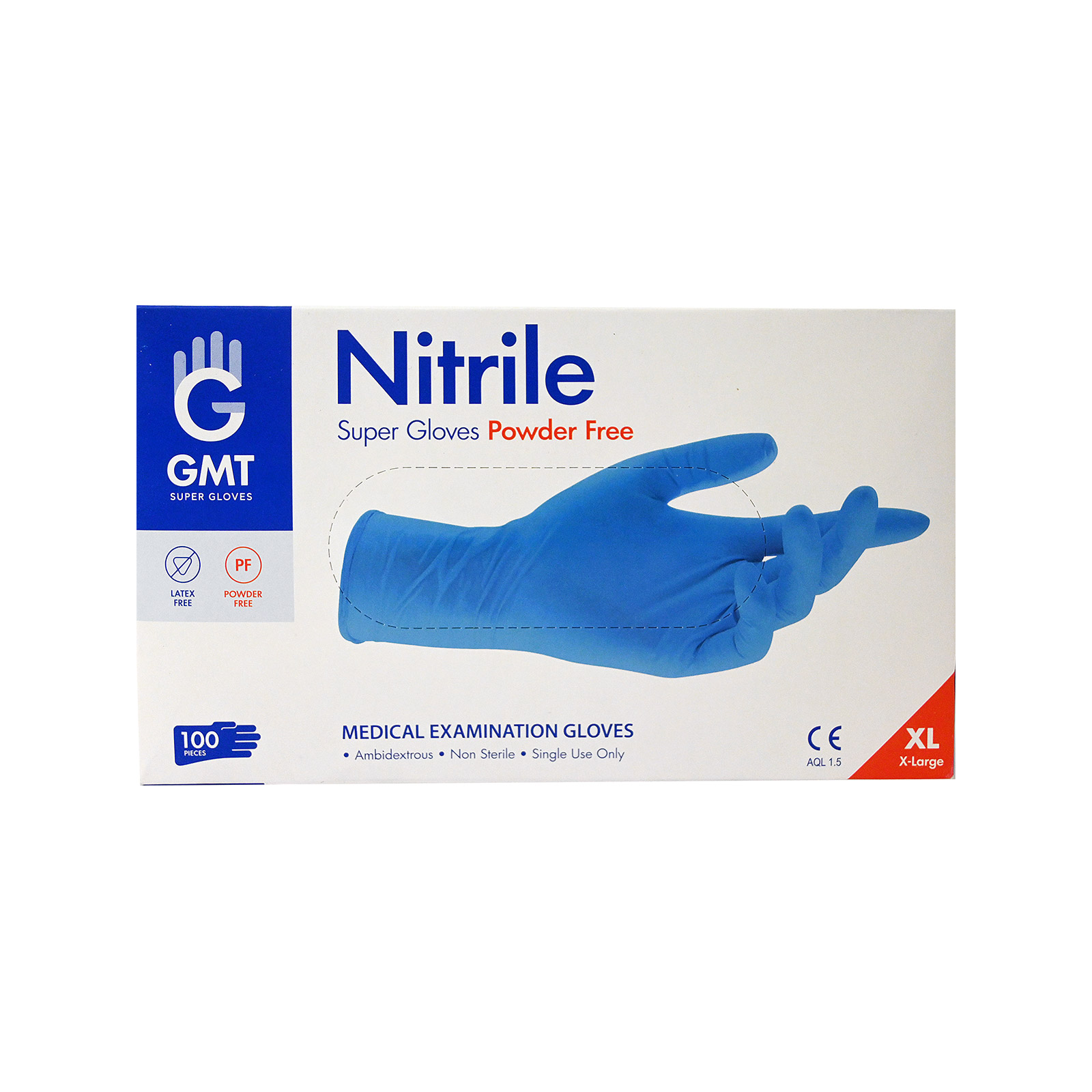 GMT 111039 γάντια νιτριλίου xl χωρίς πούδρα εικόνα 1